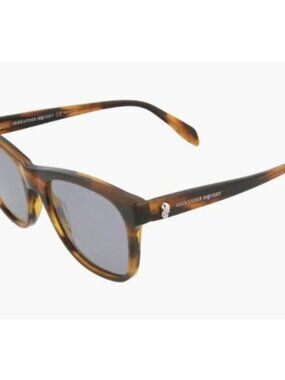 Alexander McQueen Rectangle Sunglasses Yellow Blue Luxury Eyewear